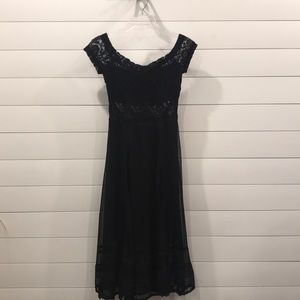 Free People Maxi Black Lace Dress